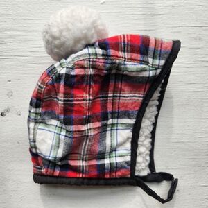 Plaid Pom Pom Hat